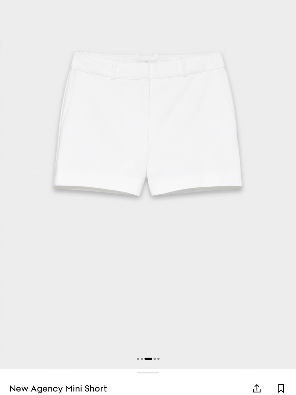 Aritzia agency White Tailored High-Rise Agency Shorts